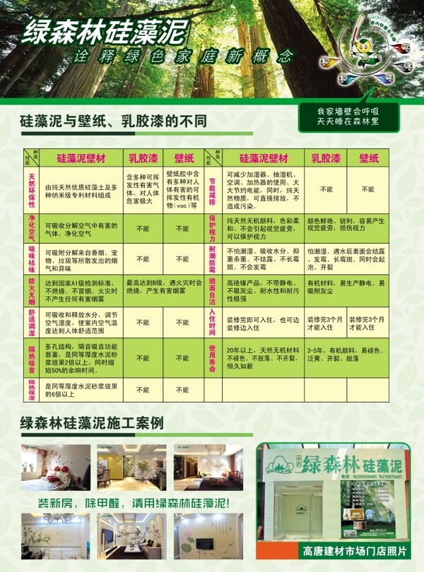 绿森林硅藻泥彩页图片