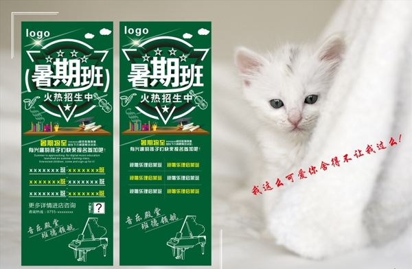校園風(fēng)音樂班招生海報(bào)