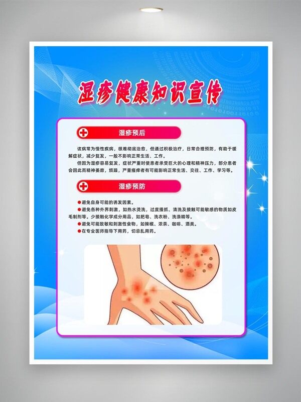 湿疹预后预防健康知识宣传海报