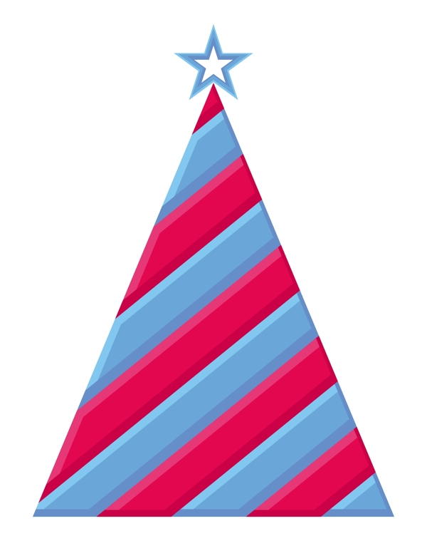 彩色條紋的圣誕樹(shù)
