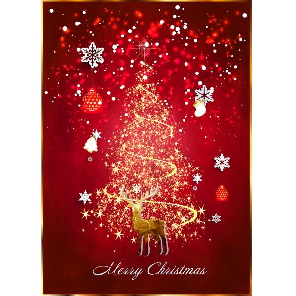 MerryChristmas麋鹿插畫