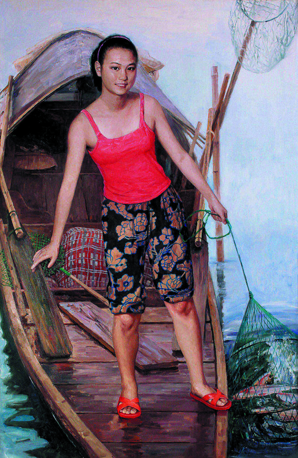 渔家少女图片