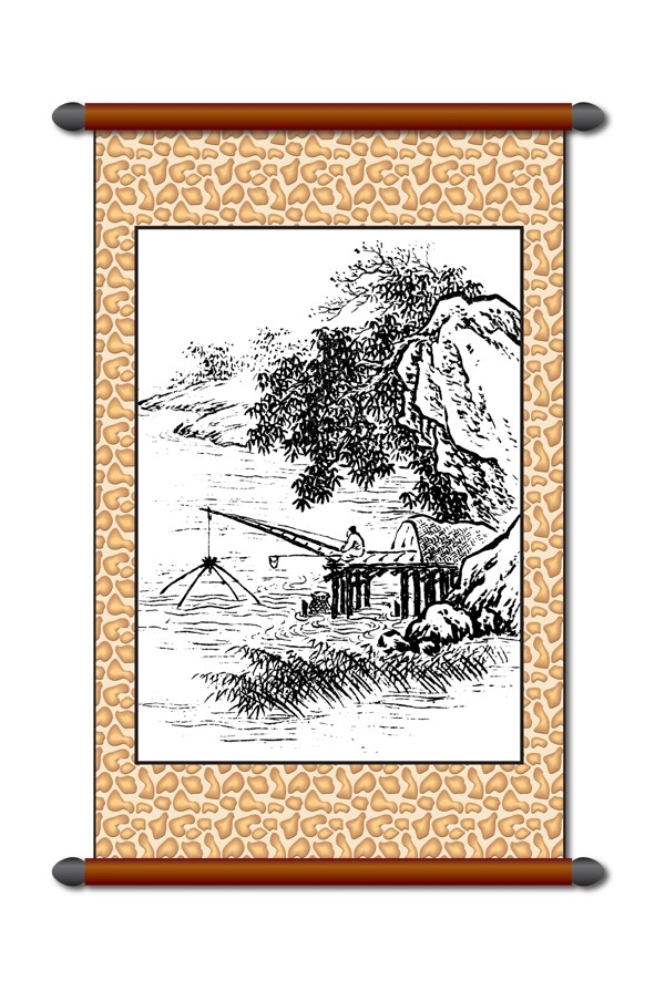 白描風(fēng)景畫圖片