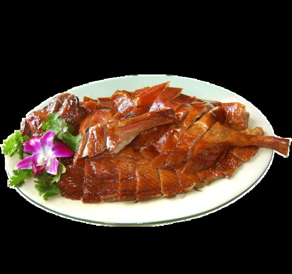 一盤香脆美味的烤鴨