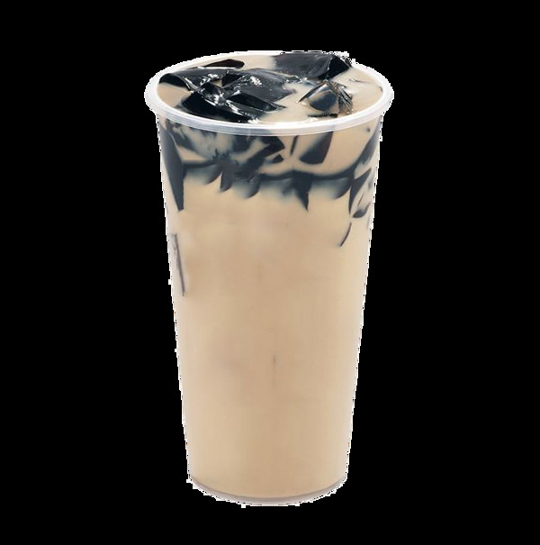 醇香絲滑的茉莉奶綠仙草奶茶