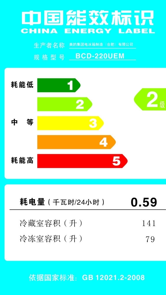 电器能效标识图片