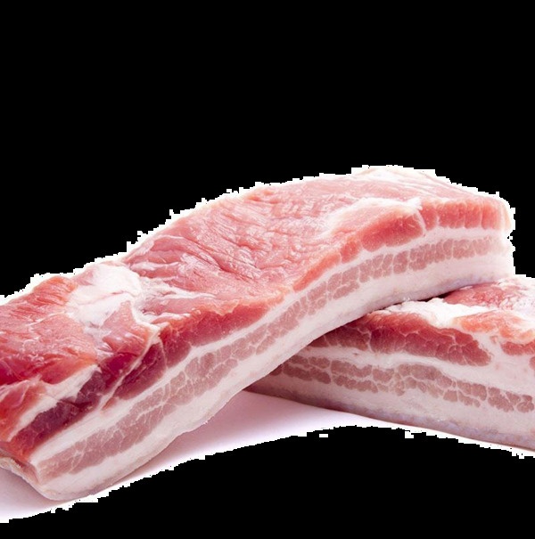 肥瘦相間的精品新鮮豬五花肉