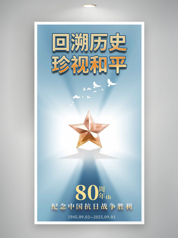 回溯歷史珍視和平紀念抗日戰(zhàn)爭勝利80周年海報