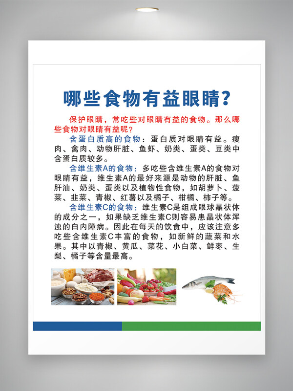 有益眼睛健康營(yíng)養(yǎng)護(hù)眼食物宣傳海報(bào)