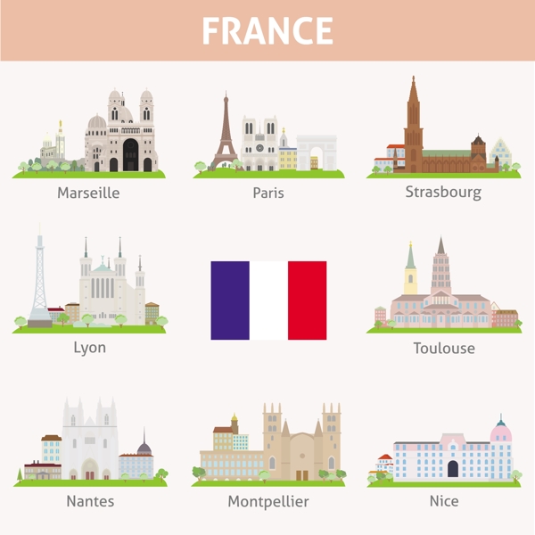 法国城市轮廓图片