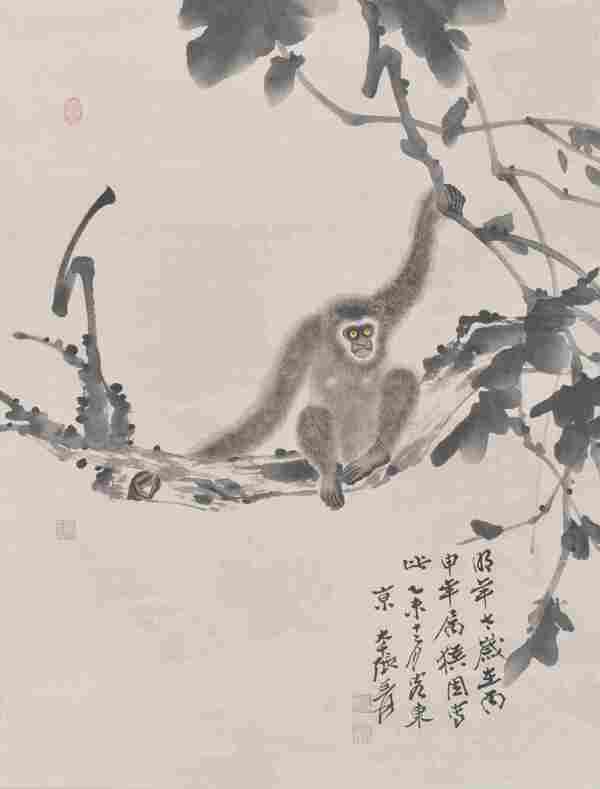 張大千猴圖片