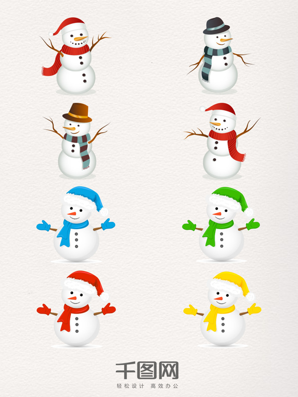 创意圣诞雪人装饰图案