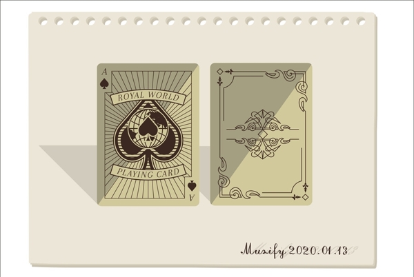 黑桃A扑克牌封面设计