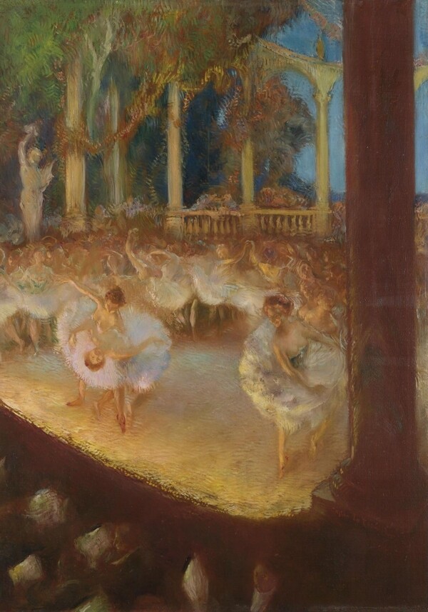 GastonLaToucheBallerinasintheTheatreTheBallet畫家風景畫靜物油畫建筑油畫裝飾畫