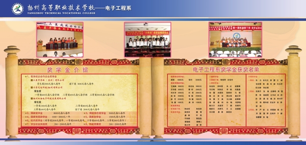 学校奖学金展板图片