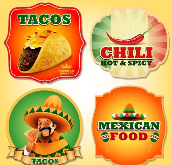墨西哥美食标签图片