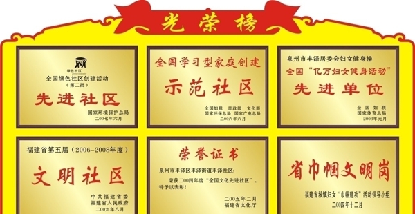 光榮榜圖片