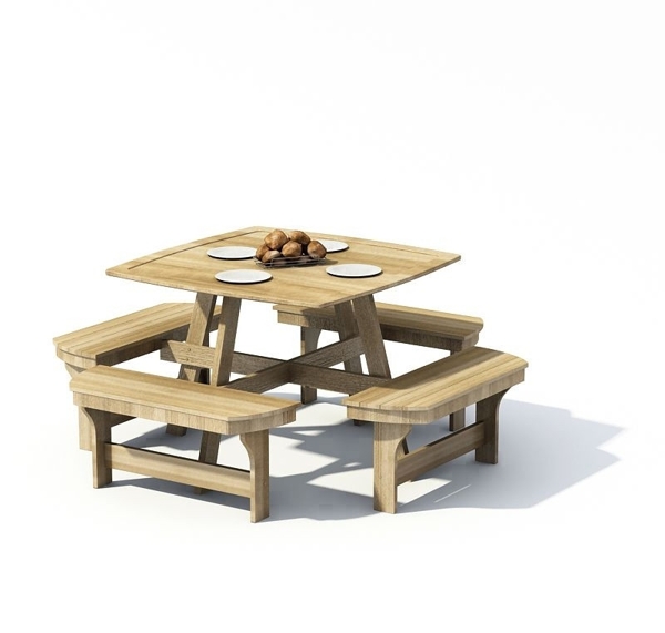 木质桌椅板凳模型图片