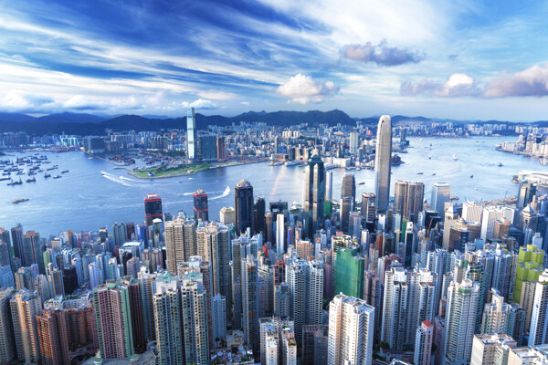 繁华香港城市风光图片