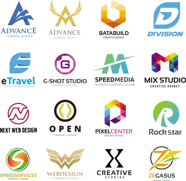 精美企業(yè)行業(yè)LOGO設(shè)計矢量素材