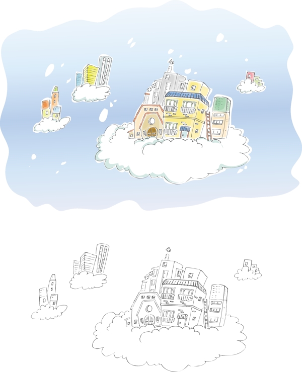 白云上的城堡