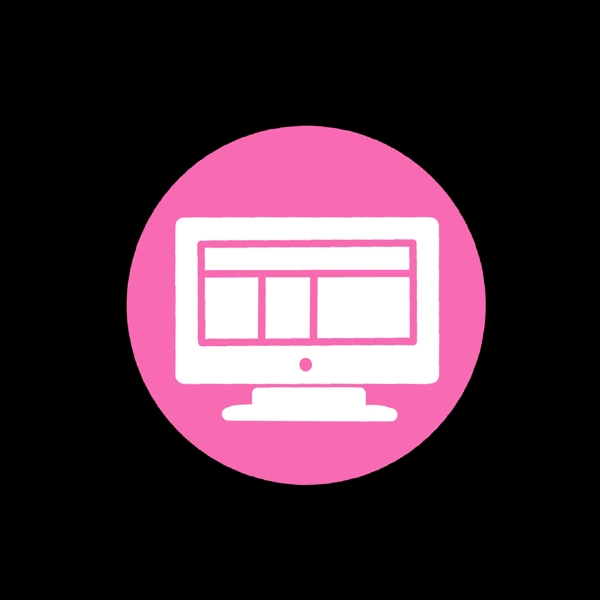 粉色电脑简约设计