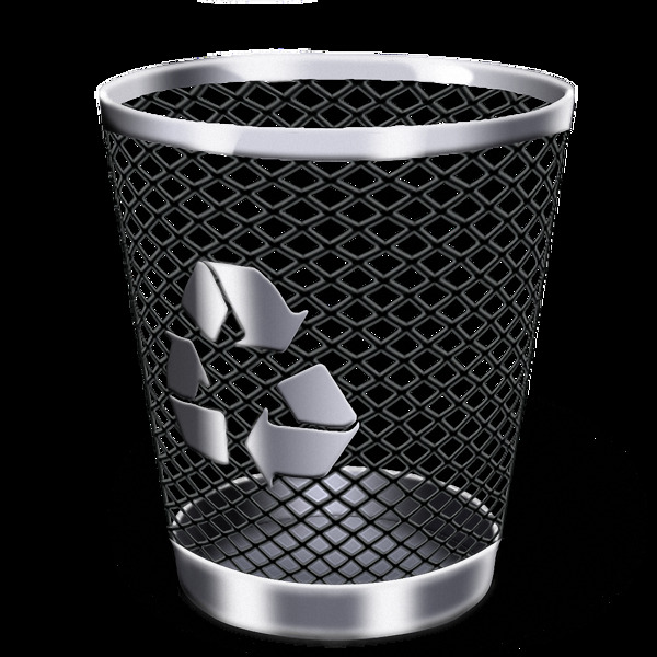 金属网格垃圾桶免抠png透明图层素材