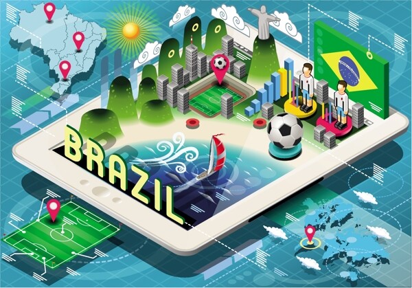 巴西世界杯手机应用图标