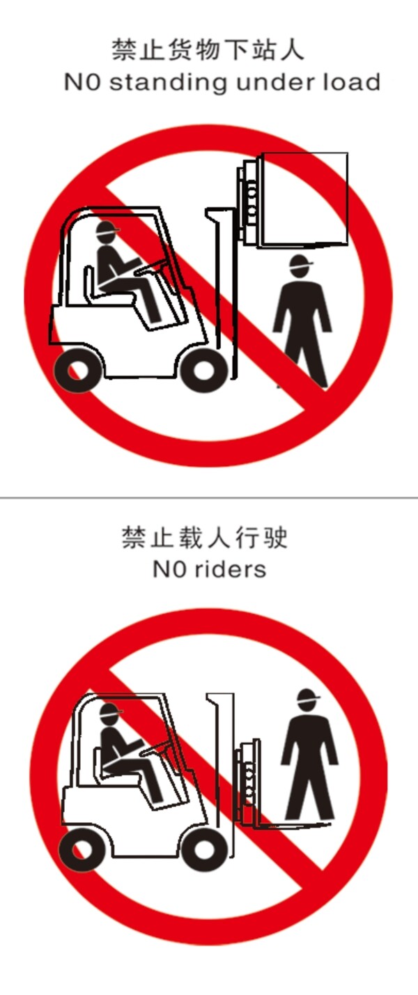 叉车禁止标志图片