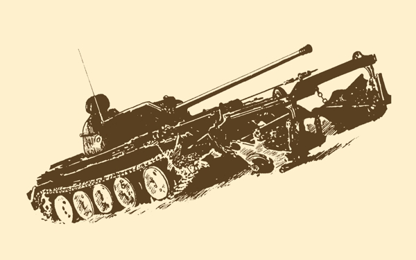 前苏联t54中型坦克图片