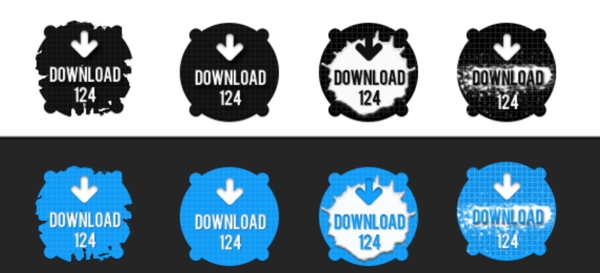 8垃圾飞溅的下载按钮设置PSD