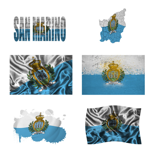 圣马力诺国旗地图图片
