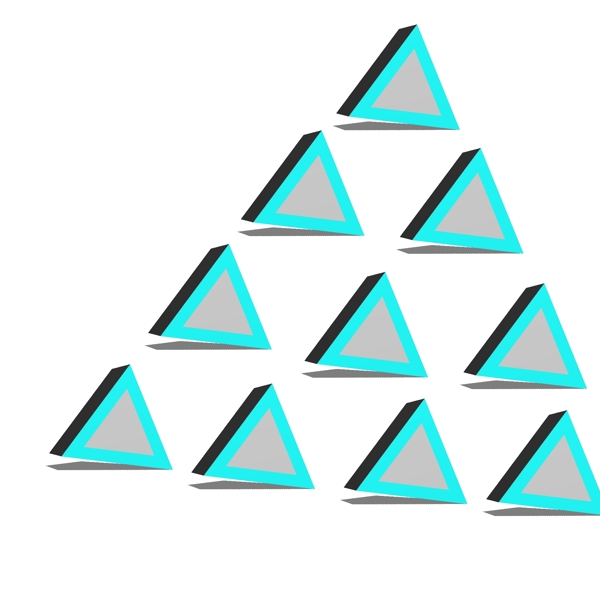 科技不规则图形三角锥