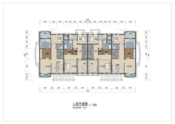 室内户型彩平图