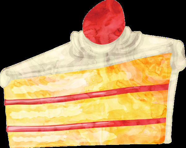 红心蛋糕卡通透明素材