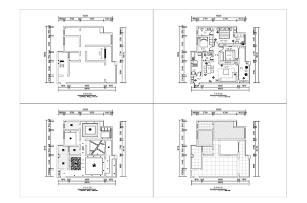 CAD三室两厅户型施工图纸