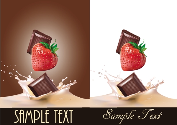 矢量草莓巧克力动态图片