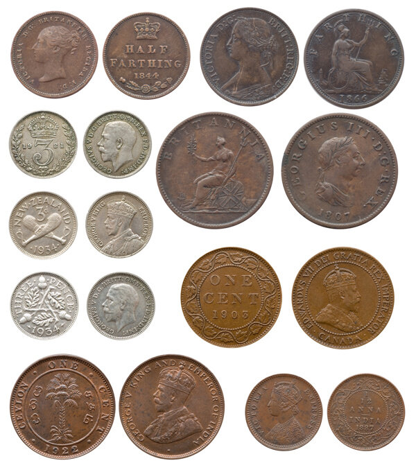 各种外国硬币图片