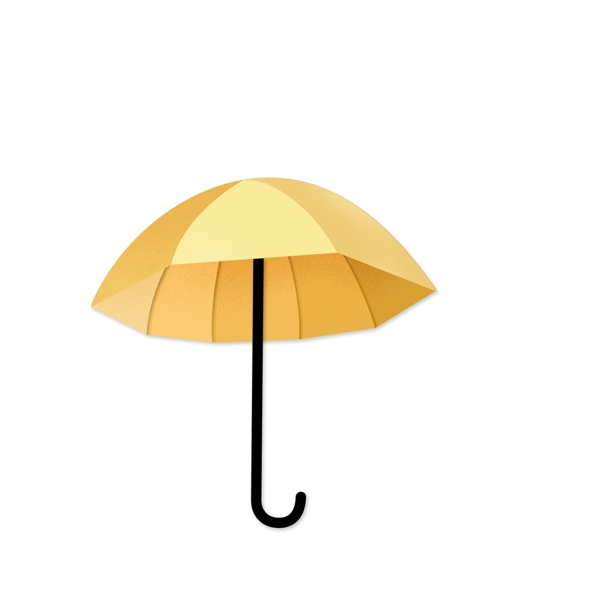 一把黄色雨伞元素