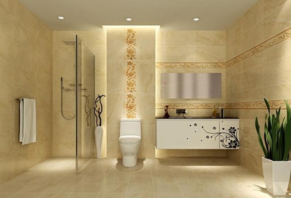 简约欧式室内设计浴室瓷砖墙面装修效果图