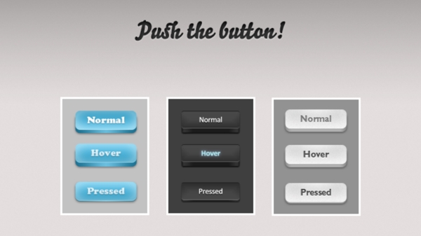 三种按钮UI设计图标按钮素材下载