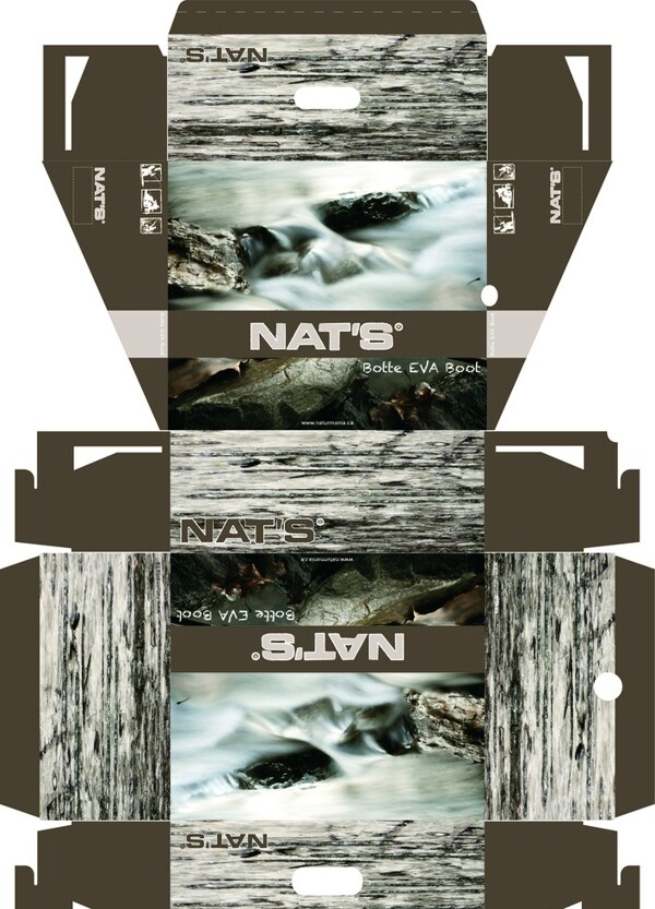 NATS户外运动鞋盒包装图片