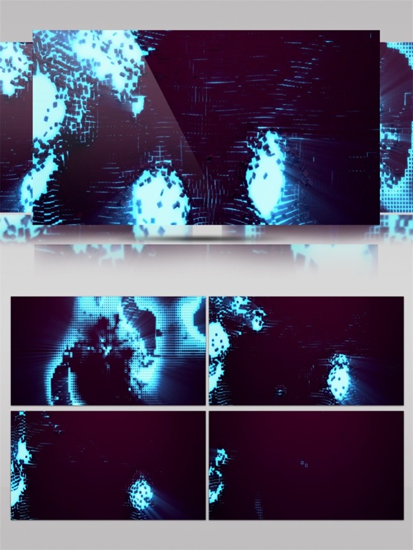 冰蓝光束珊瑚视频素材