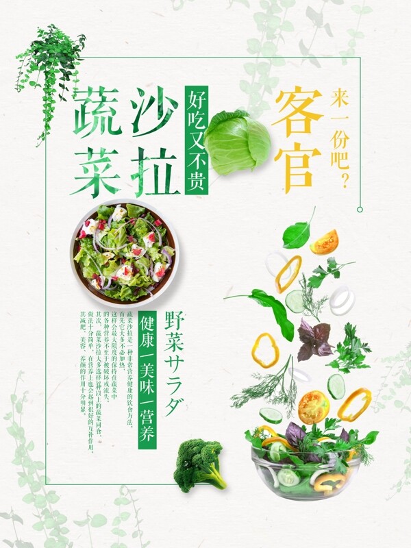 蔬菜沙拉海报