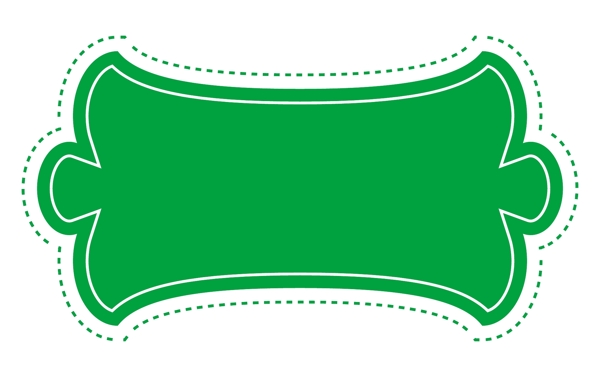 绿色标签的旗帜