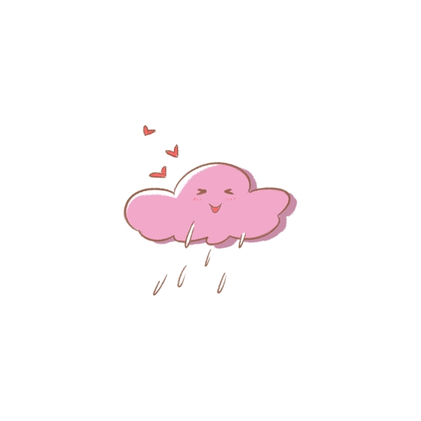 粉色云朵下雨