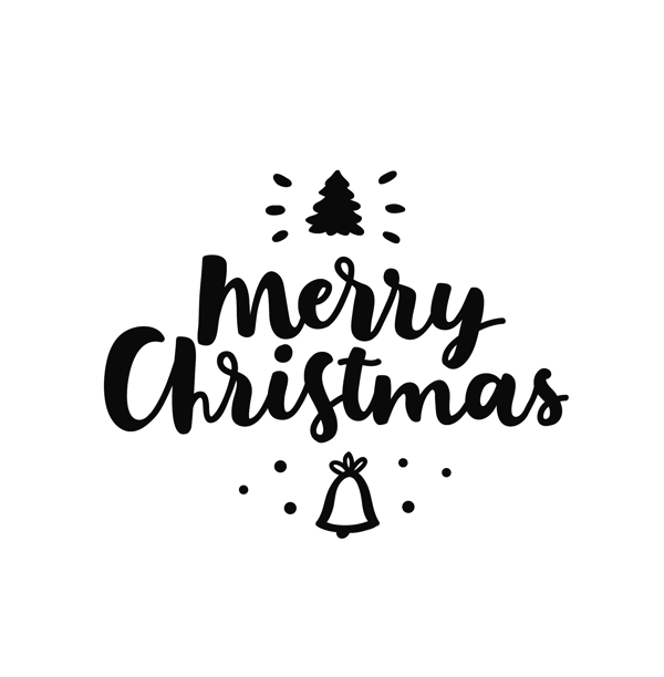 圣诞铃铛圣诞节手写艺术字矢量素材