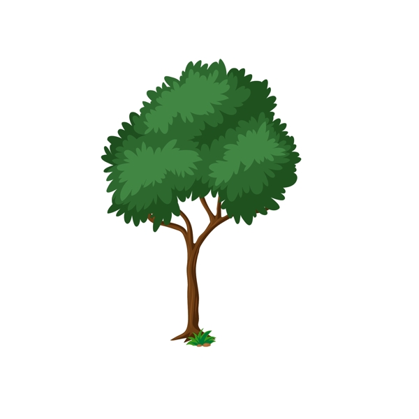 植物树木矢量元素卡通