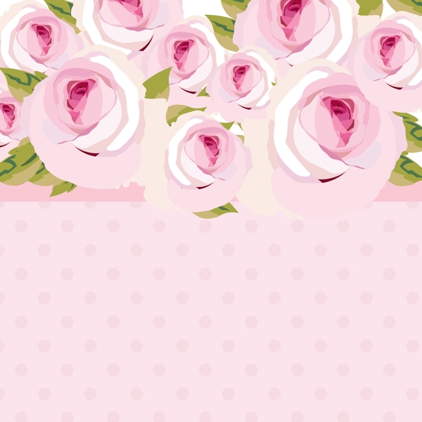 手绘粉红色水彩玫瑰背景