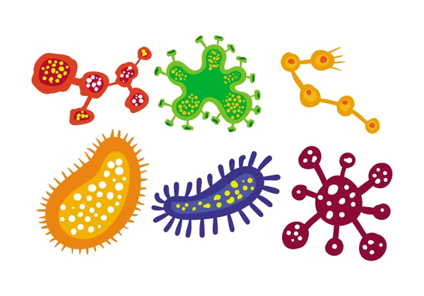 矢量细菌图案